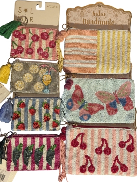 Wandering Moon & Sol and Mer Handbags - Wandering Moon & Sol and Mer Beaded Zipper Pouches 7pc Lot